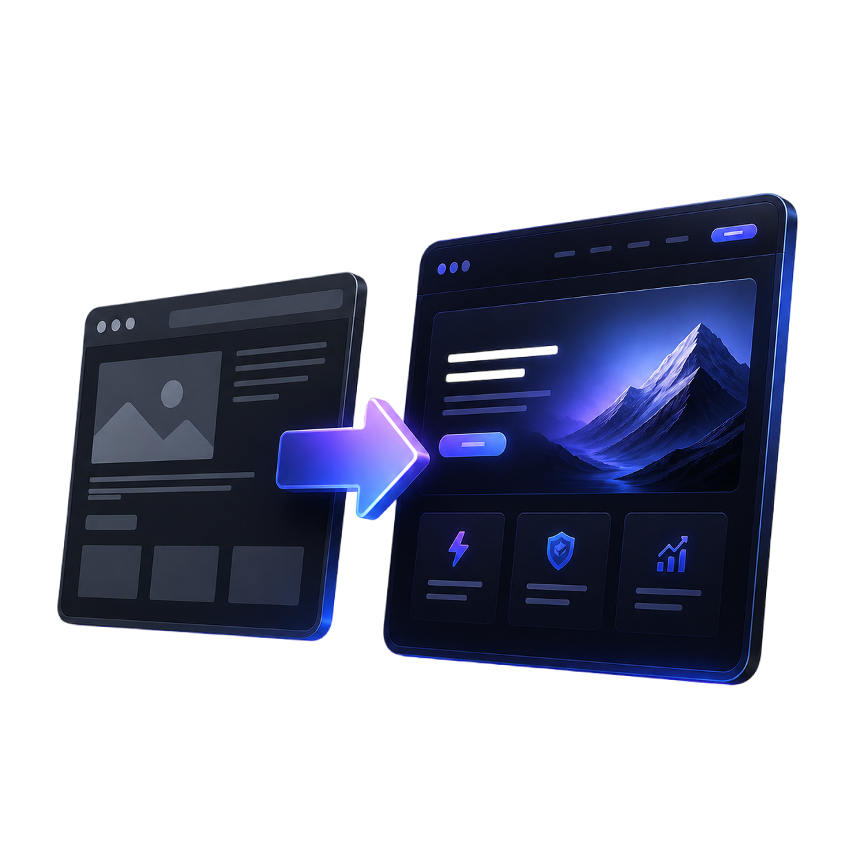 3D website redesign preview