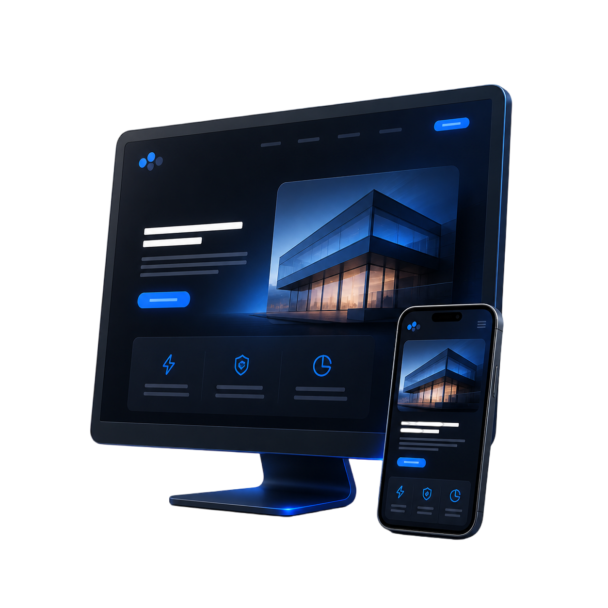 3D responsive website preview